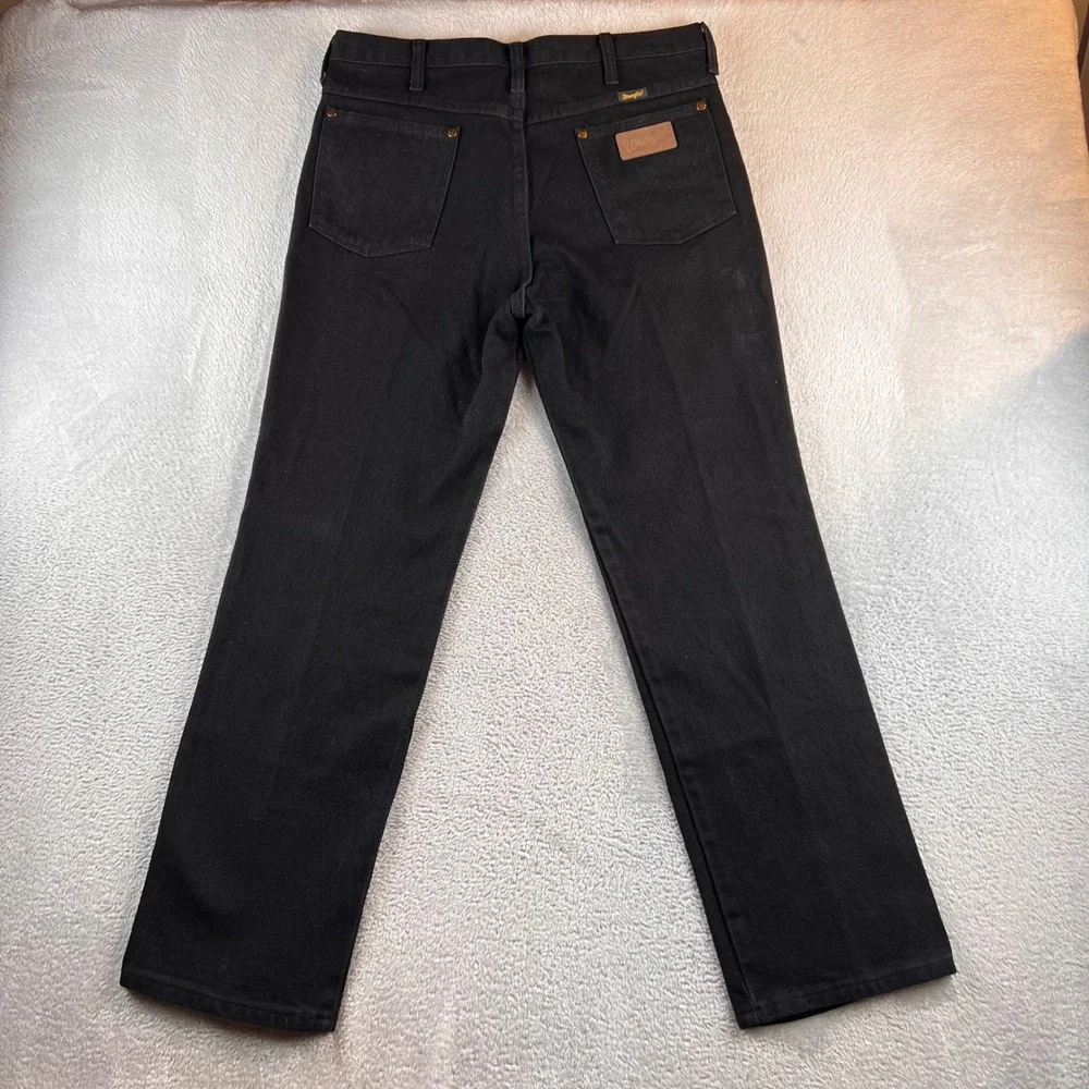 Wrangler 936WBK Cowboy Cut Slim Fit Black Denim Jeans Mens 33x30 Made in USA